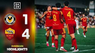 Hermoso and Soulé on target as Roma thrash Newport County 4–1