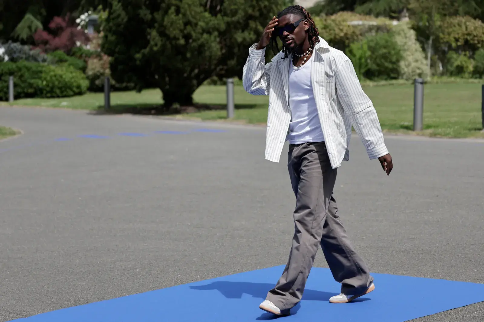 Koné cuts a style statement at France camp after stellar Roma season