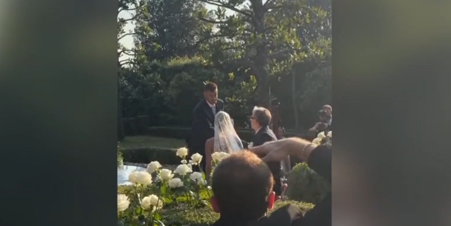 Roma attacker weds influencer at Villa Aldobrandini ceremony