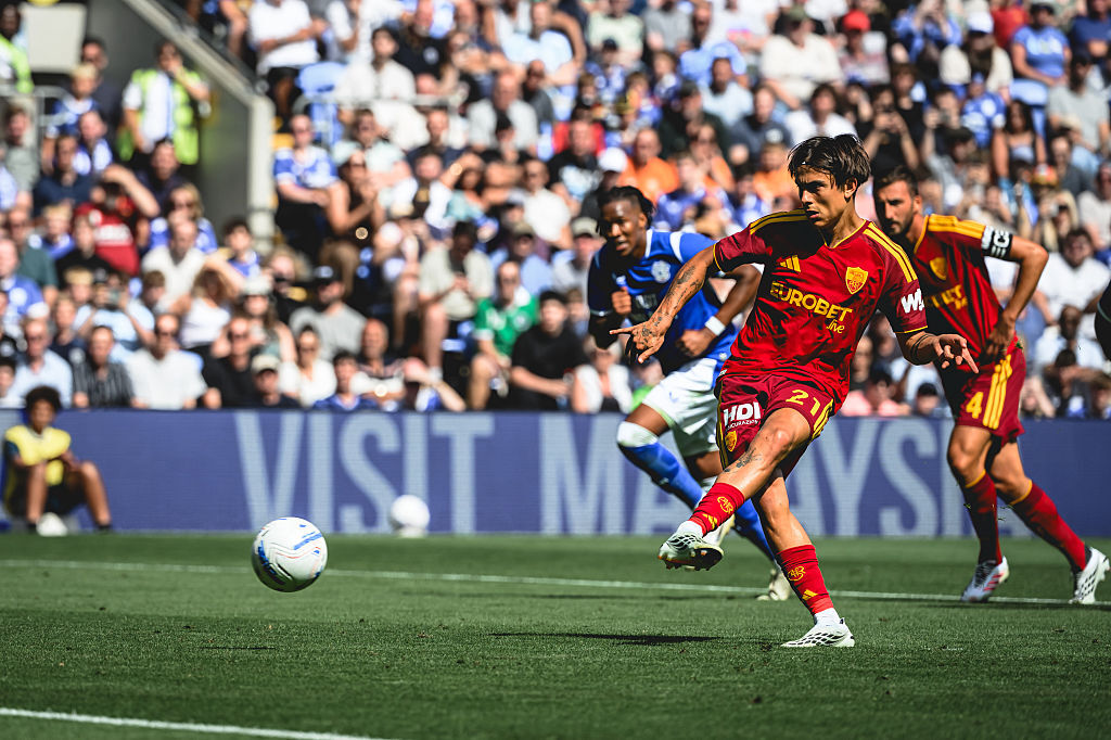 Roma lose 4-1 to Cardiff in friendly; Dybala, Soulé clash with Cristante on pitch