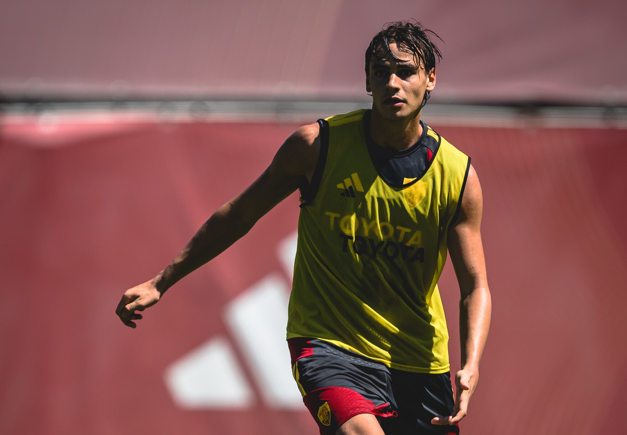 Roma train at Trigoria four days before Fiorentina: Pisilli fit, Wesley in partial squad work