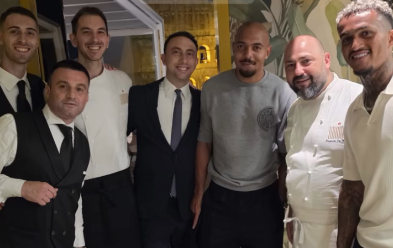 Wesley and Malen enjoy a luxury evening in Rome while recovering from injury