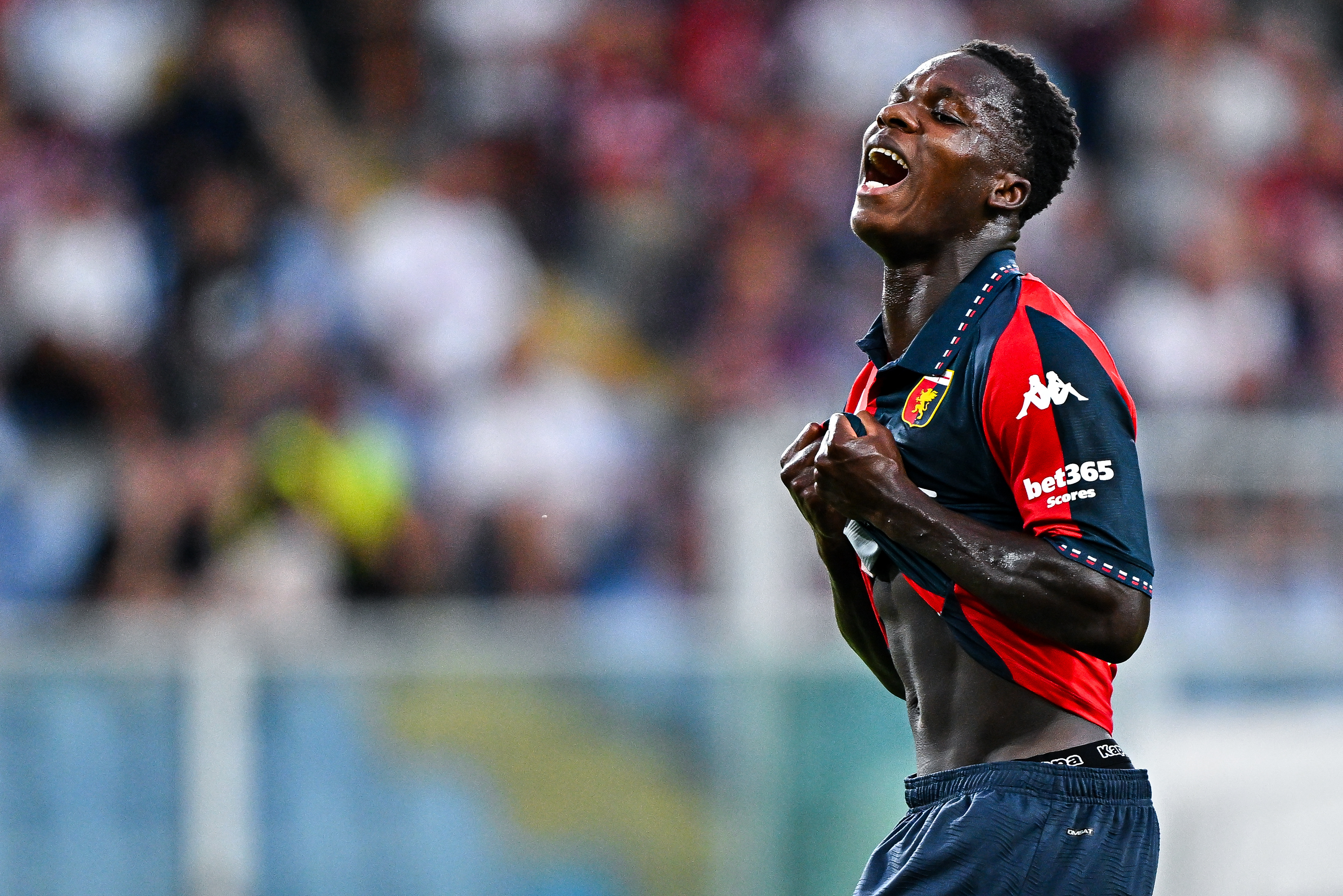 Roma and Juventus scouts watch Genoa's Samuel Wiafe at the Ferraris