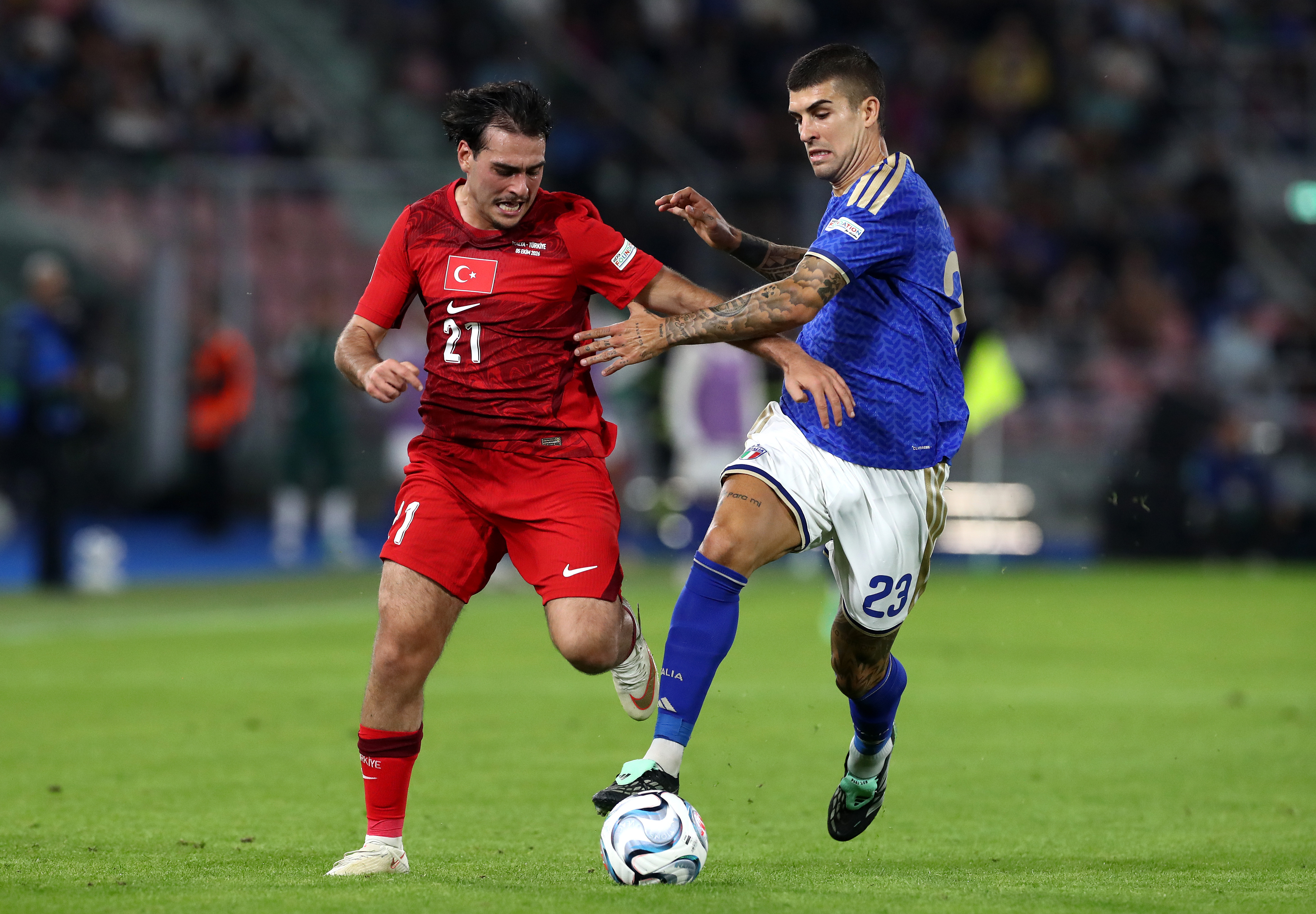 Mancini starts for Italy in Nations League win over Turkey; Ghilardi on the bench