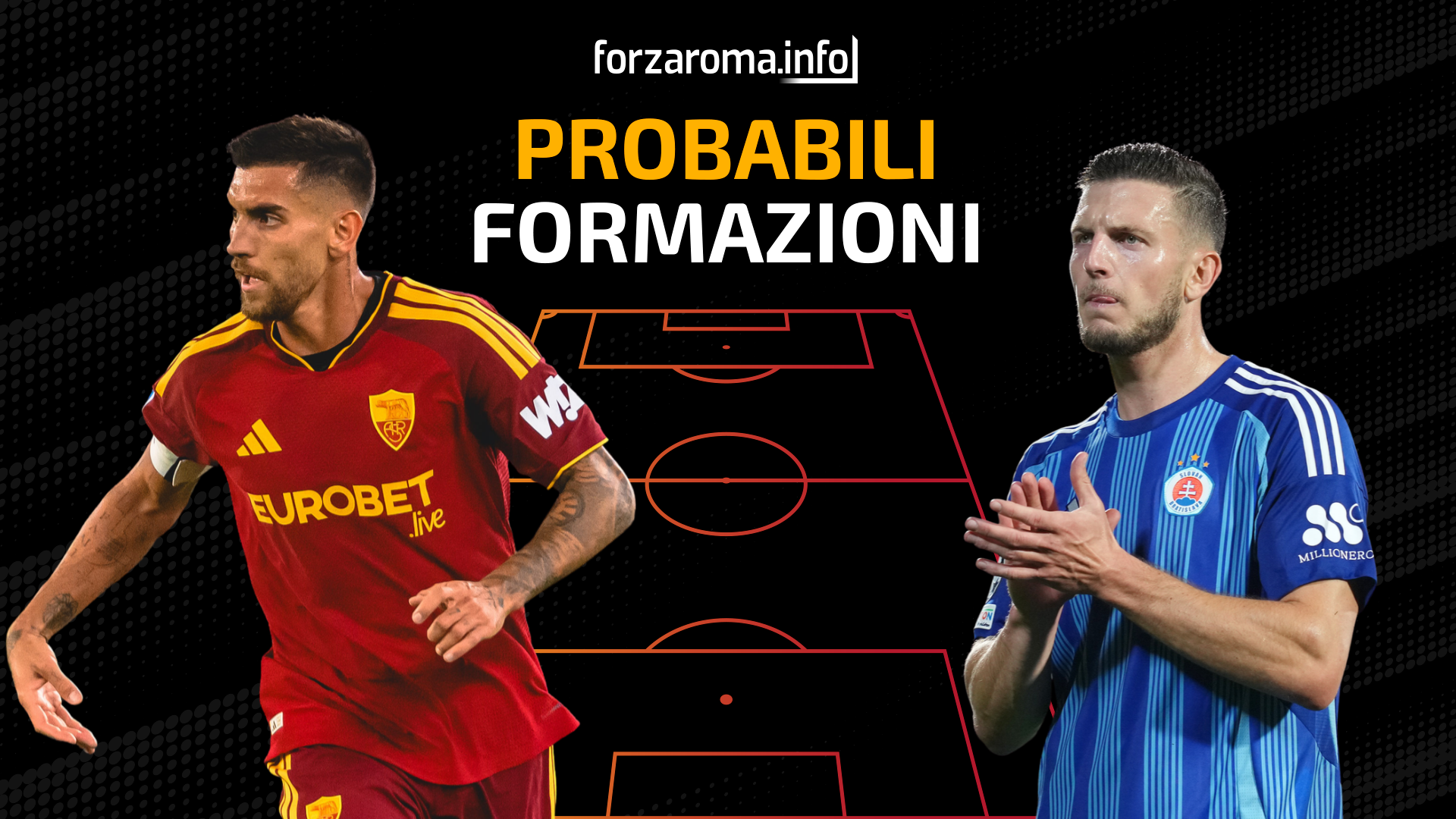 Roma vs Slovan: probable line-ups, Mancini starts and Soulé and Pellegrini behind Malen