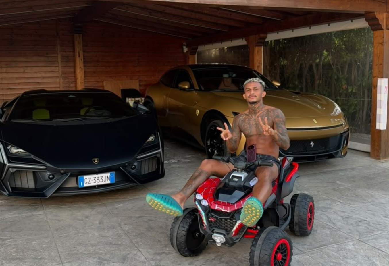 Wesley shows off his passion for supercars with new Lamborghini purchase
