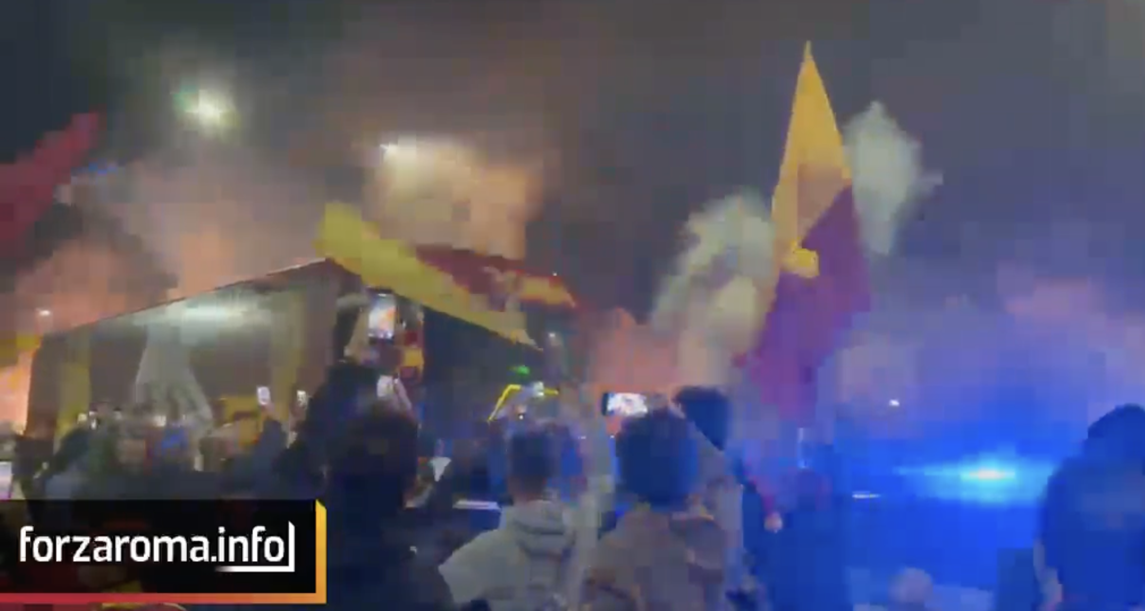 Roma arrive at the Olimpico ahead of Real Madrid clash