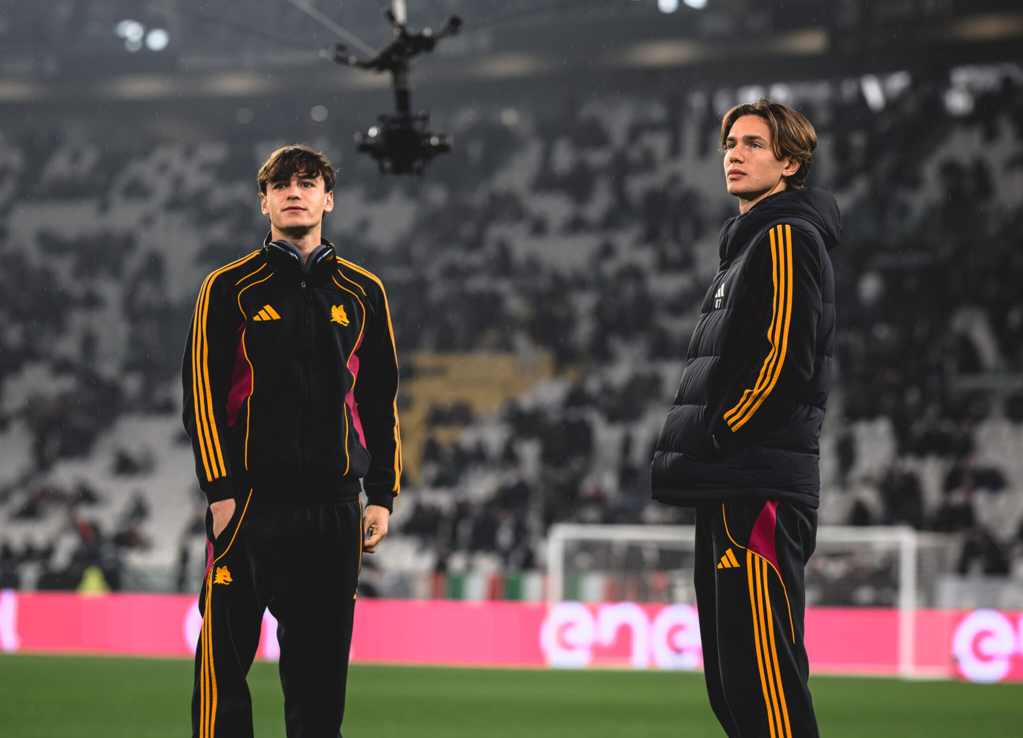 Pisilli and Ghilardi show support at Roma Primavera playoff match