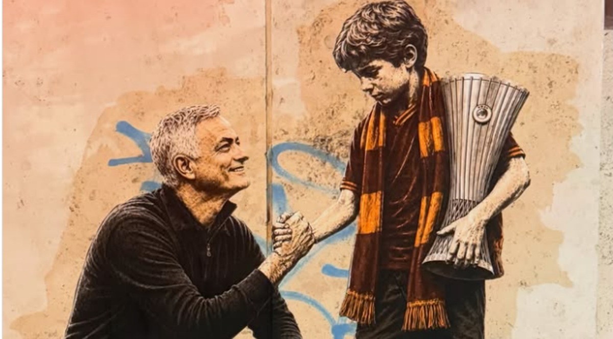 Drugi's mural welcomes Mourinho back to Rome ahead of Real Madrid clash
