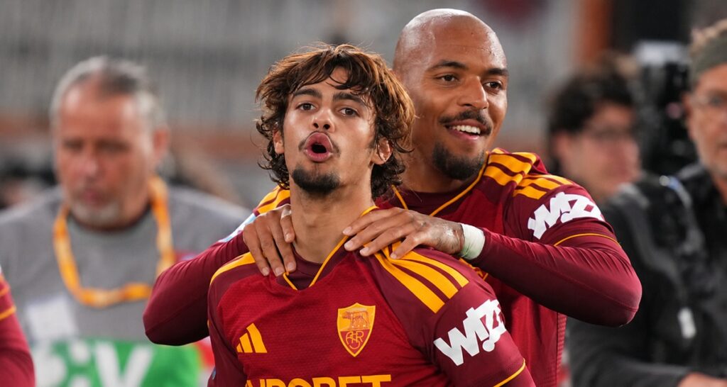 Roma beat Cagliari 4-2 after a difficult comeback, with Rodrigo Mora scoring twice late on