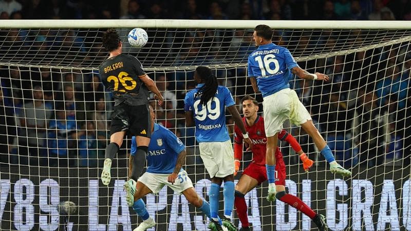 Napoli 3-3 Roma: Balerdi and Soulé salvage a point at the Maradona, Allegri sent off