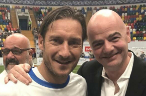 Infantino hails Totti on 50th birthday: 'More than a king for Roma, a unique flag in football history'