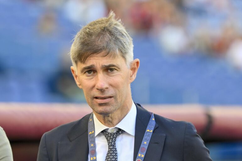 Massara attends Roma Femminile match against Genoa at Tre Fontane