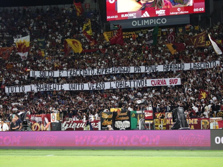 Roma's Curva Sud rallies behind team ahead of Serie A opener against Fiorentina