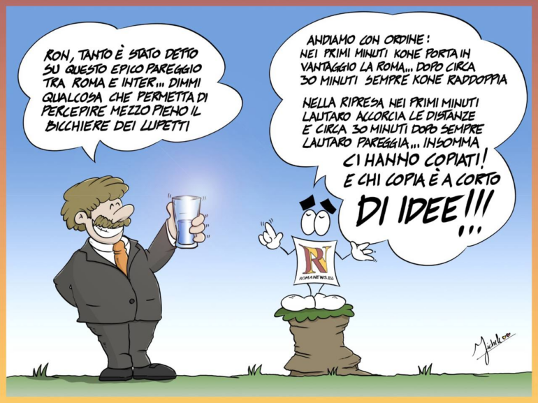 Roma and Inter draw; Michele from Oman's match sketch