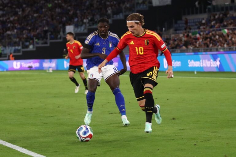 Italy 0-2 Belgium: Mancini in action as Mancini's second spell begins with defeat