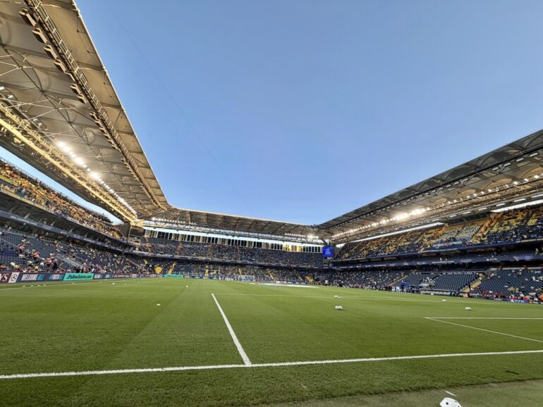 Montella and Corbin Friedkin attend Roma's Champions League opener at Fenerbahçe