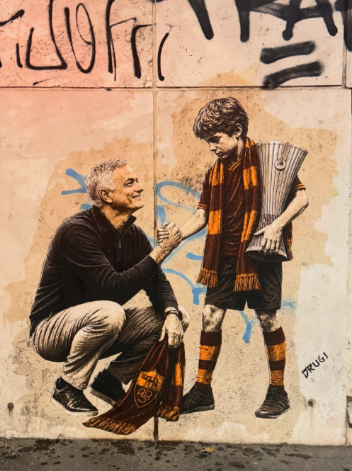 Roma-Real Madrid: Mural Dedicated to Mourinho Damaged Overnight
