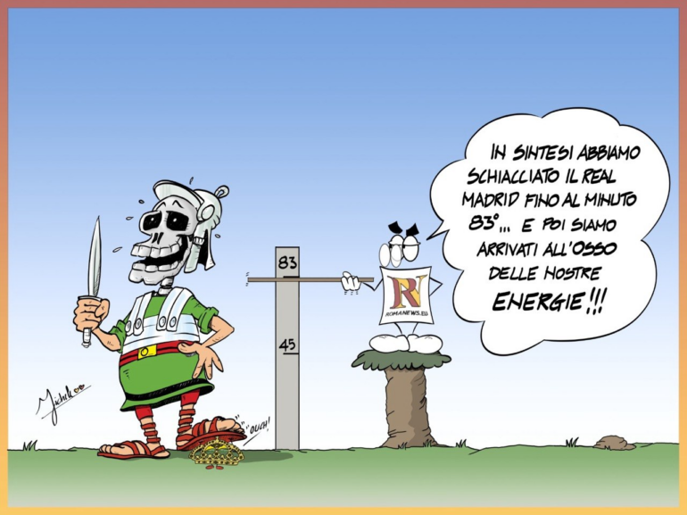 Fan cartoon captures Roma's physical decline in Real Madrid clash