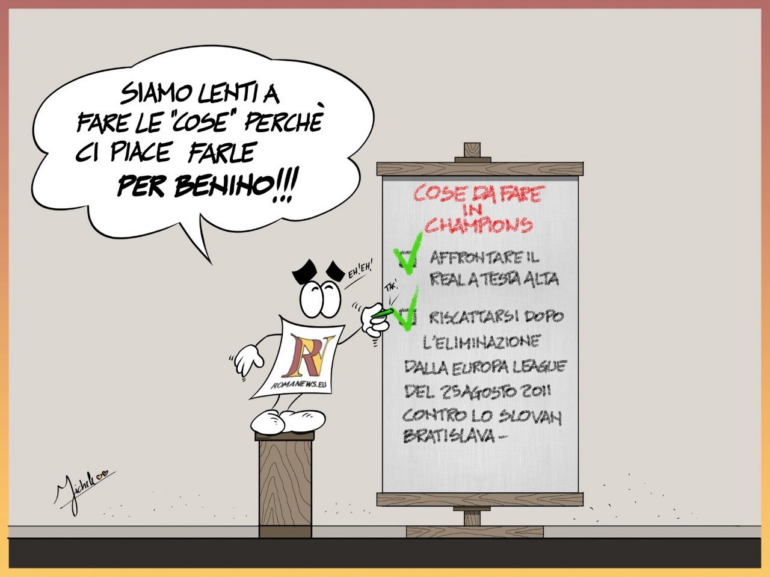 Roma v Slovan Bratislava: reader Michele dall'Oman's cartoon
