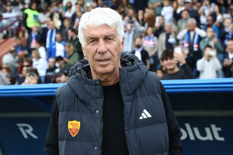 Gasperini and Fabregas exchange views after Como draw
